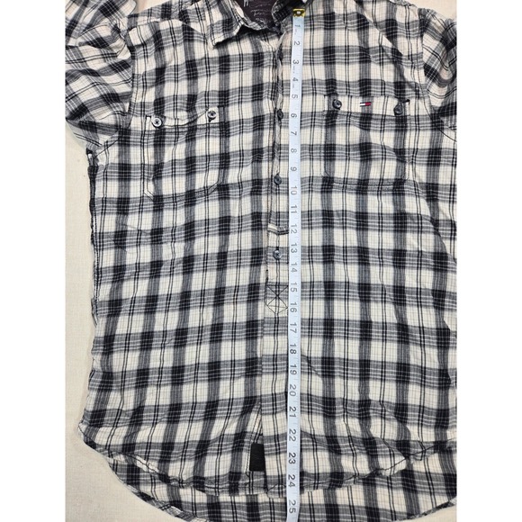 Hilfiger Denim Mens Plaid Long‎ Sleeve Button Down Shirt Custom Fit - Picture 7 of 8